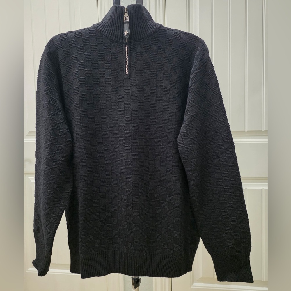 Louis Vuitton Black Zip-Up Sweater
